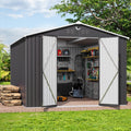 10x14 Metal Storage Shed with Lockable Doors R69567