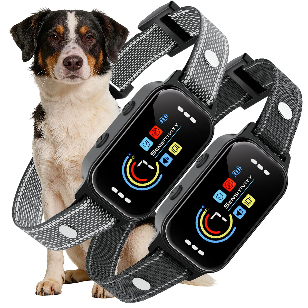 Dog Bark Collar 2 Pack, 7 Sensitivity Levels, 5 Training Modes I831