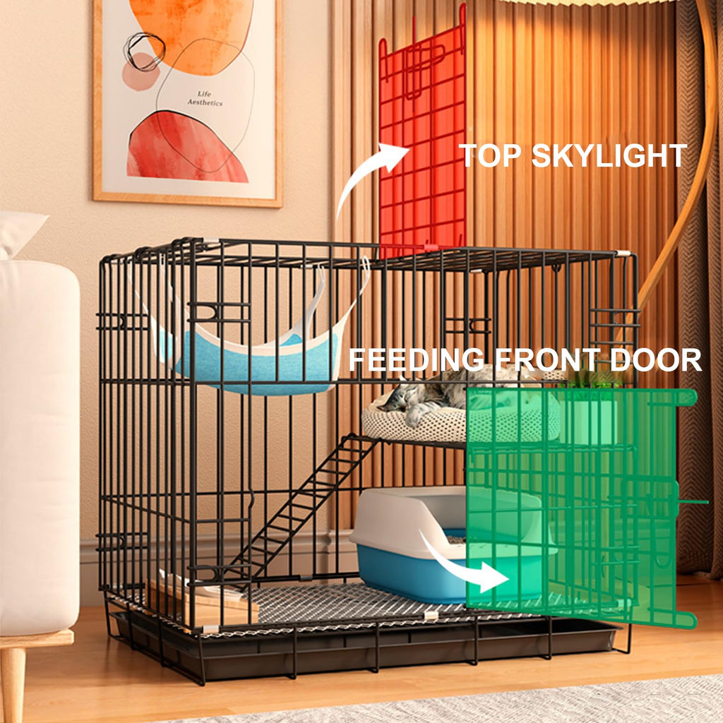 4-Tier Cat Cage with Wheels J691335