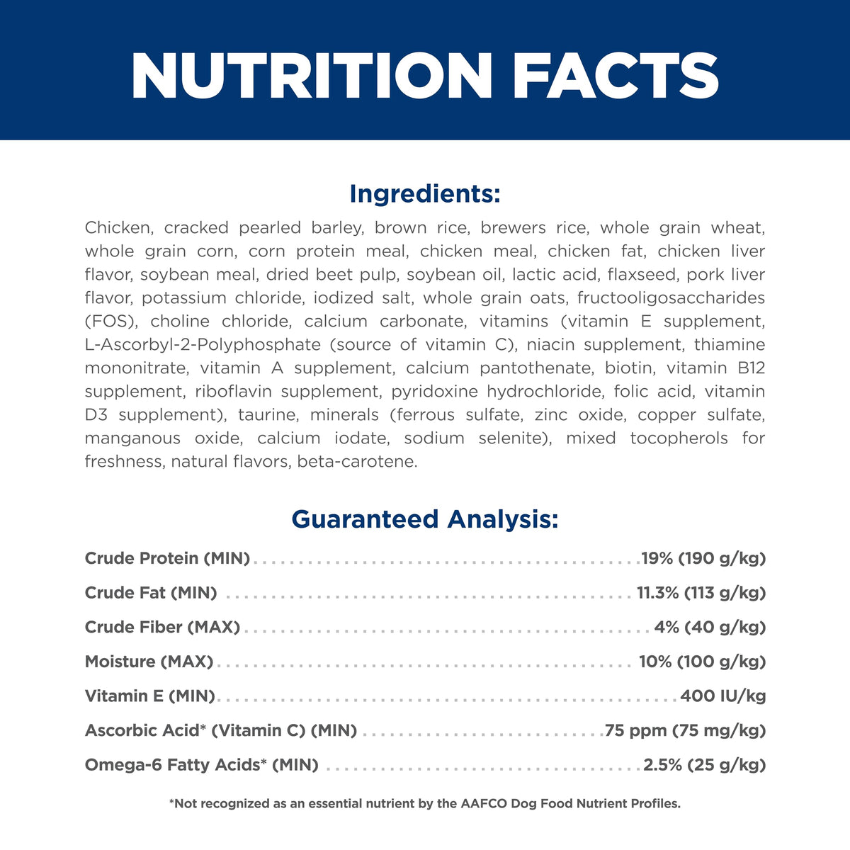 Dry Dog Food C884