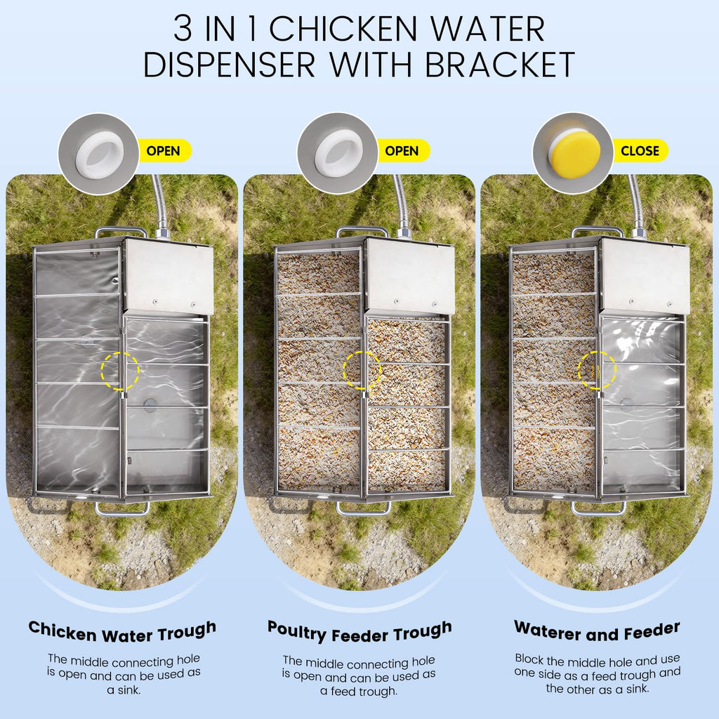 Automatic Chicken Waterer and Feeder Set Y823