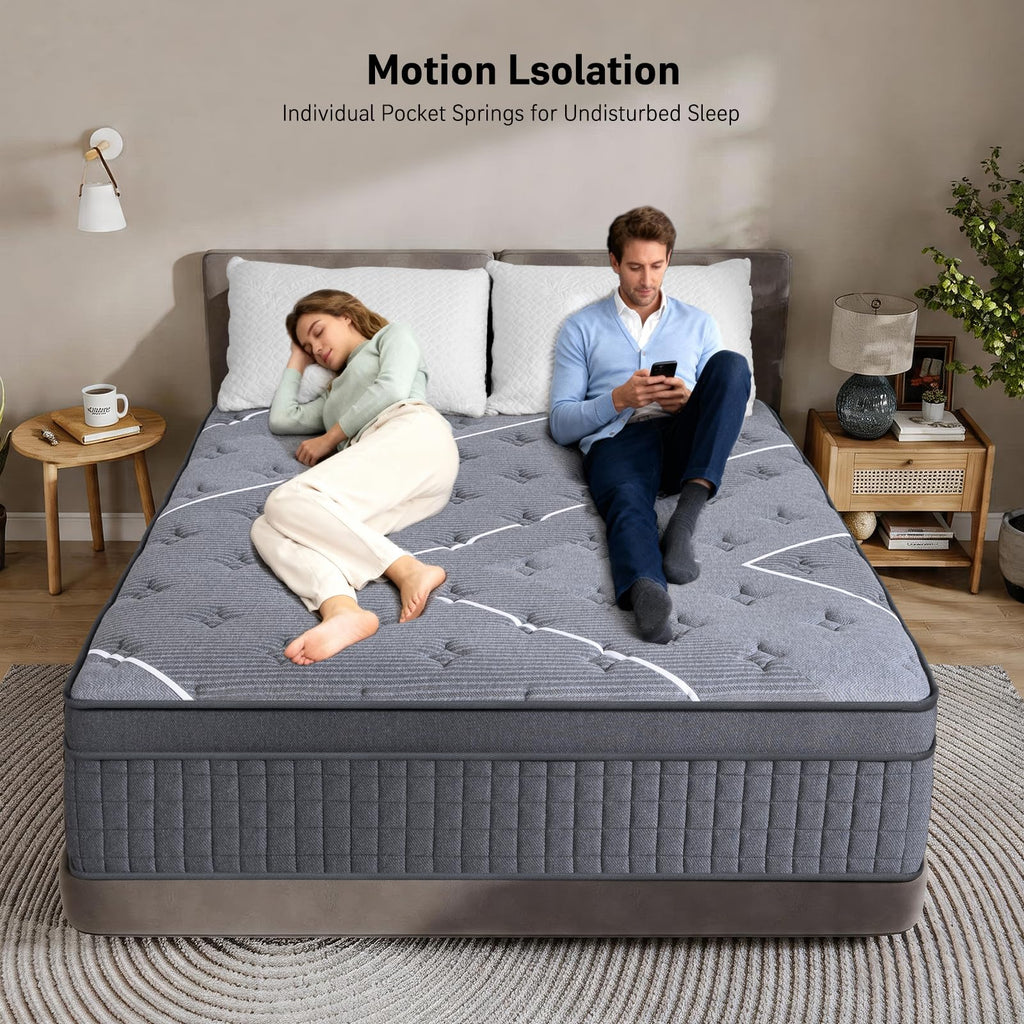 Full Size 12 Inch Gel Memory Foam Pocket Spring Mattress A4587