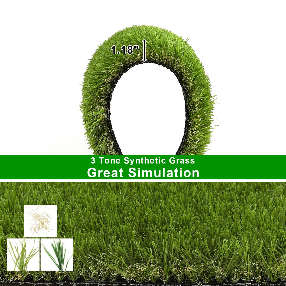 20x25 inches Artificial Grass Pad with Drainage Holes T93564