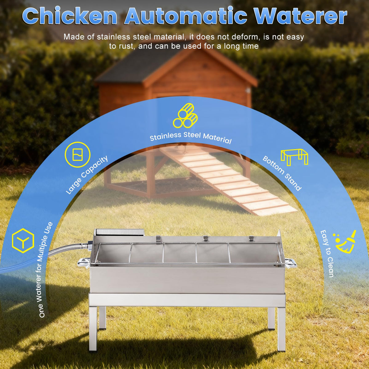 Automatic Chicken Waterer and Feeder Set Y823
