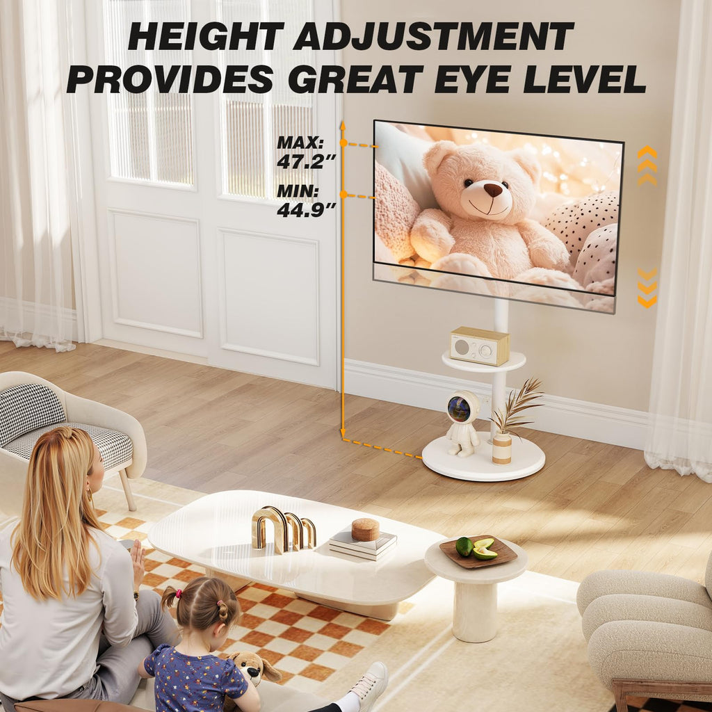 Rolling Mobile TV Stand for 32-65 Inch Flat Screen TVs Y4222