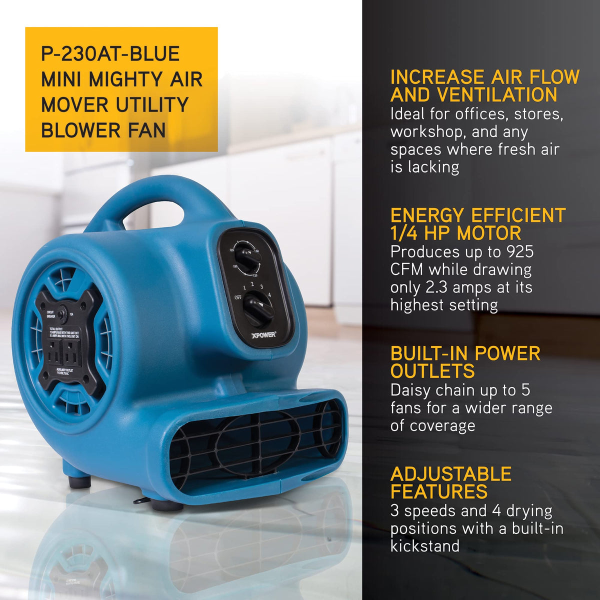 1/4 HP 925 CFM Centrifugal Air Mover W26857