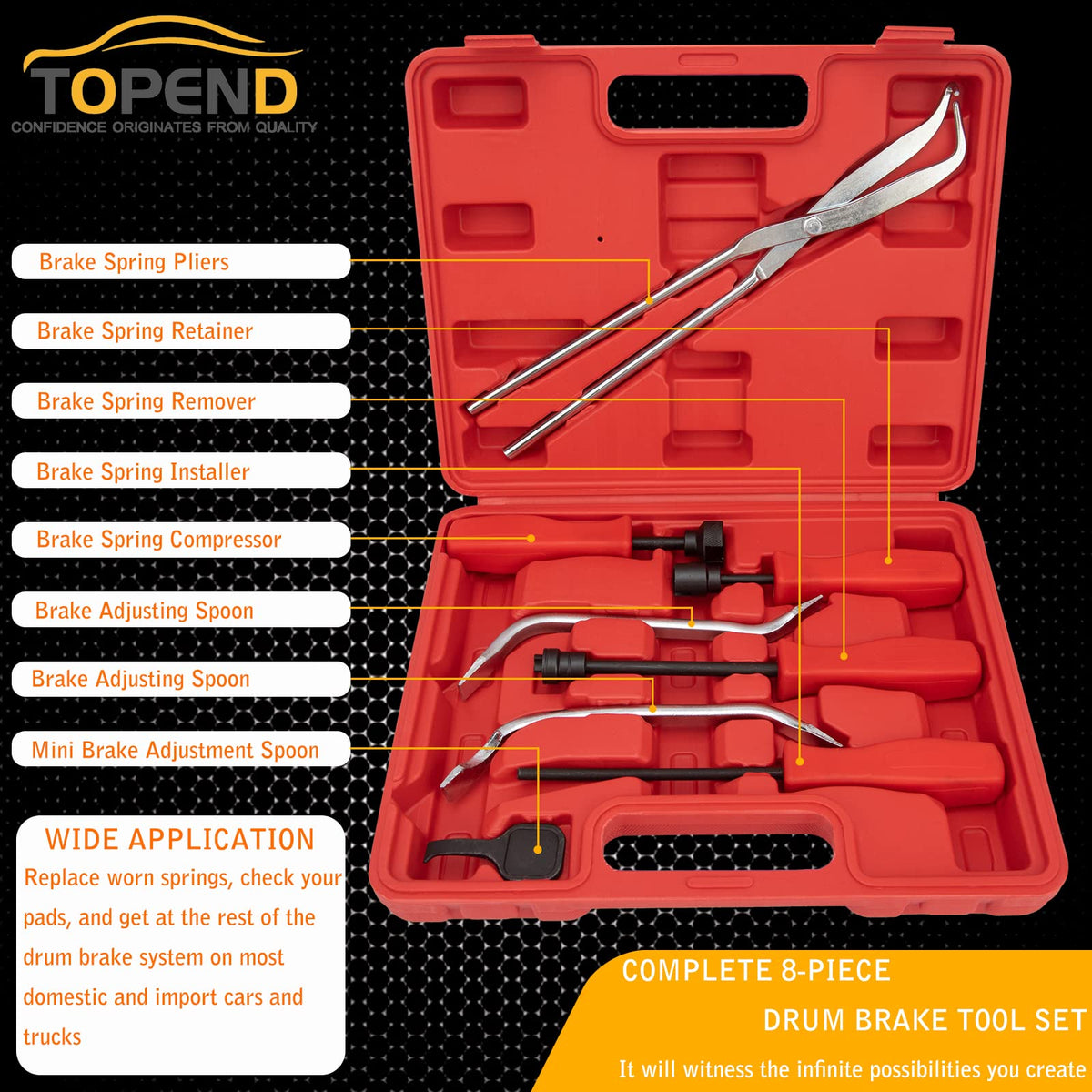 Drum Brake Tool Kit Set of 8 D66843
