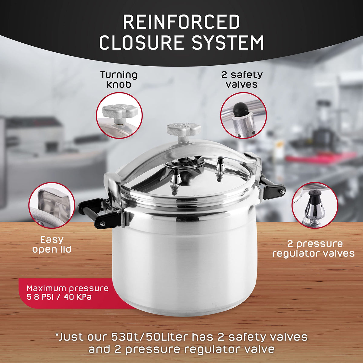 53-Quart Aluminum Pressure Cooker D524266