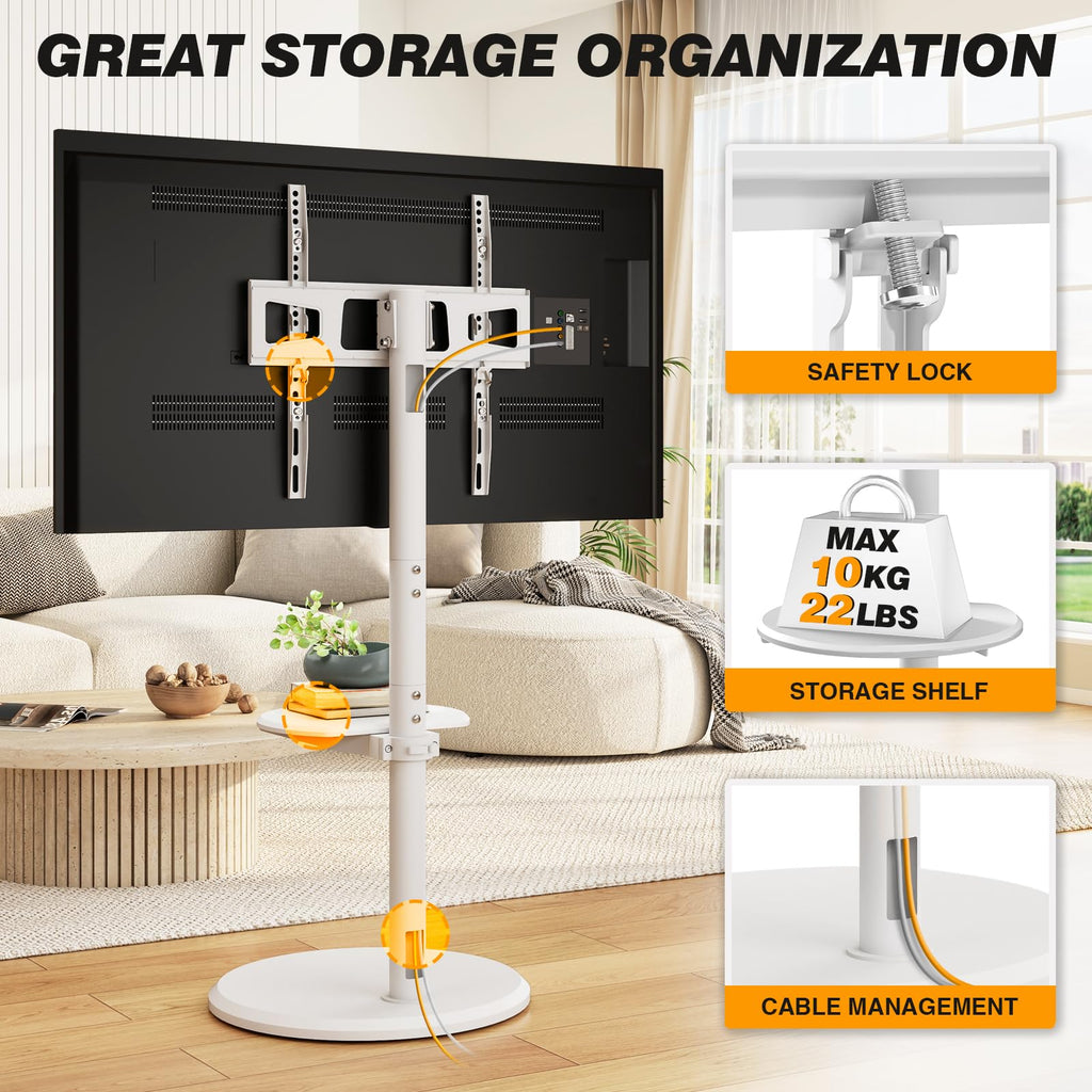 Rolling Mobile TV Stand for 32-65 Inch Flat Screen TVs Y4222
