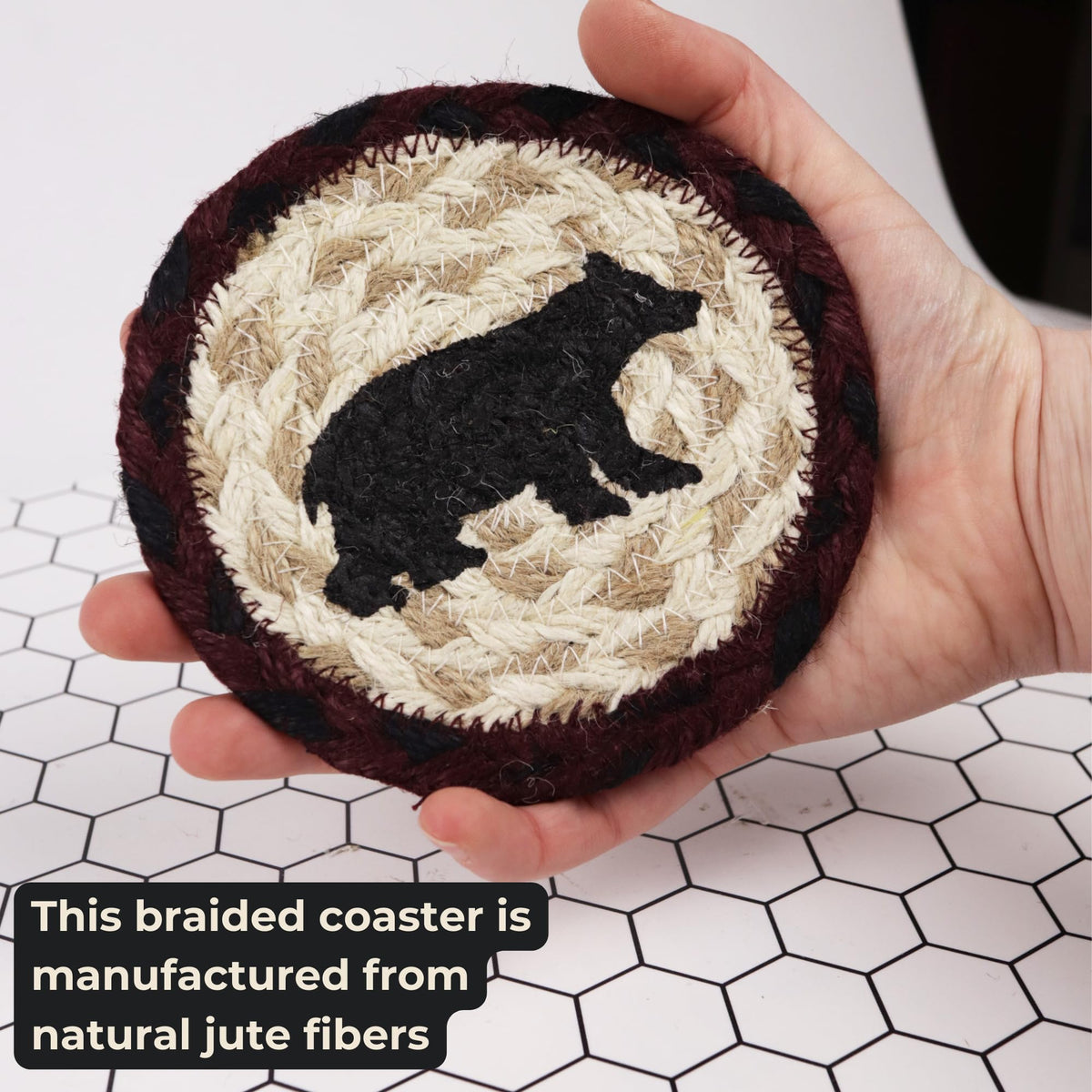 Braided Jute Woven Coaster Set of 2 Z30267