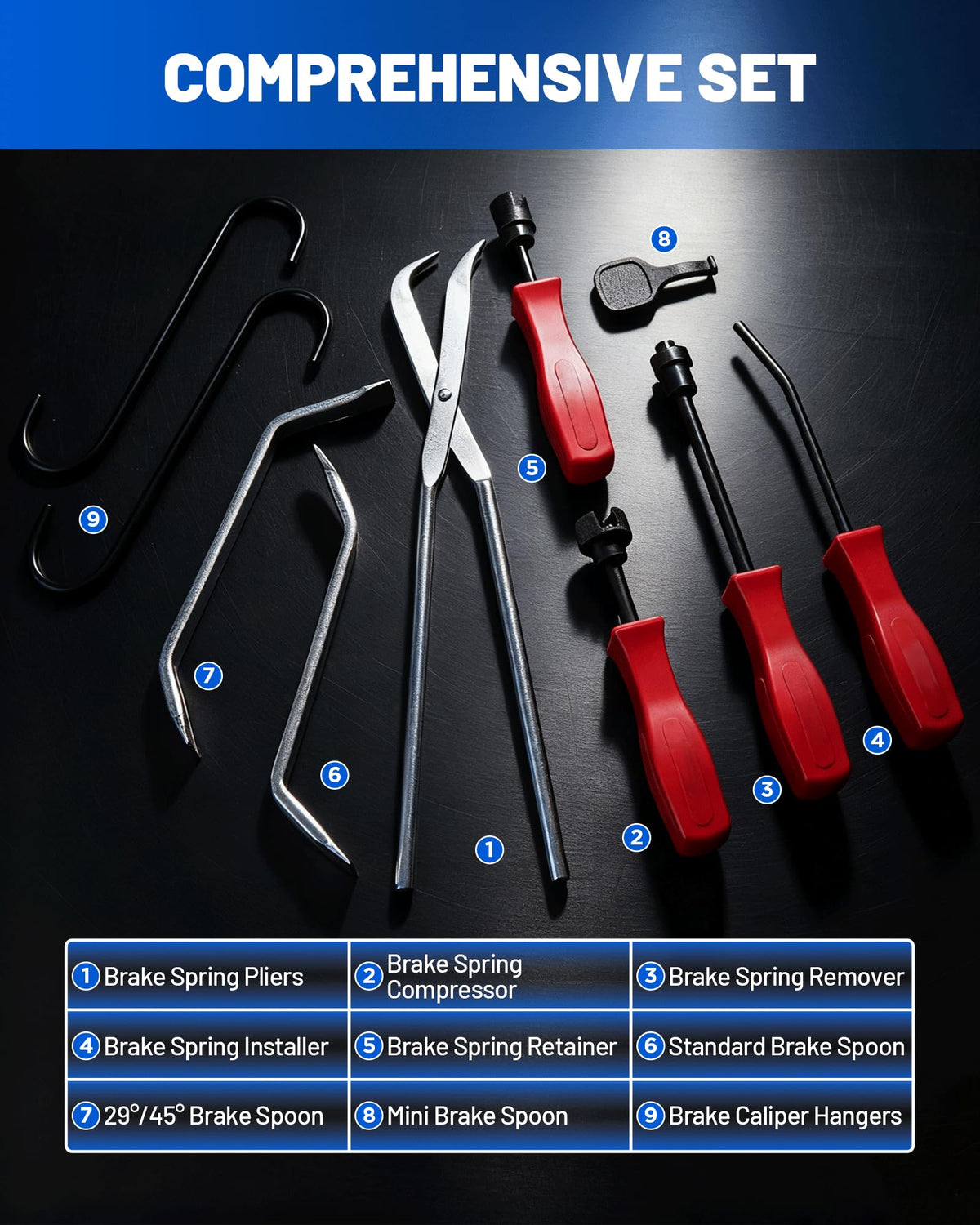 10-Piece Drum Brake Tool Kit with Case & Gloves G272929