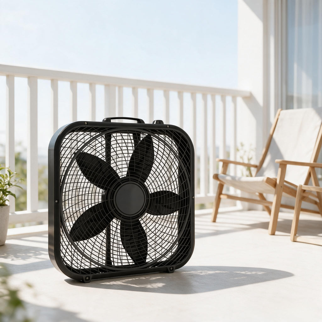 Black 3-Speed Box Fan K551
