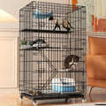 4-Tier Cat Cage with Wheels J691335