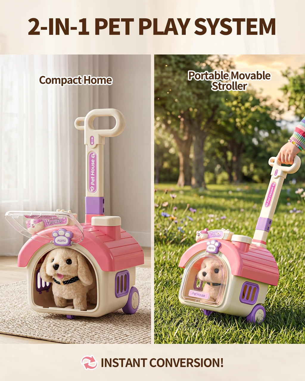 Dog Toy with Portable Puppy Stroller U91119