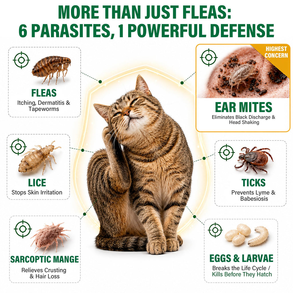 Flea and Tick Drops for Cats 6 Pack C456