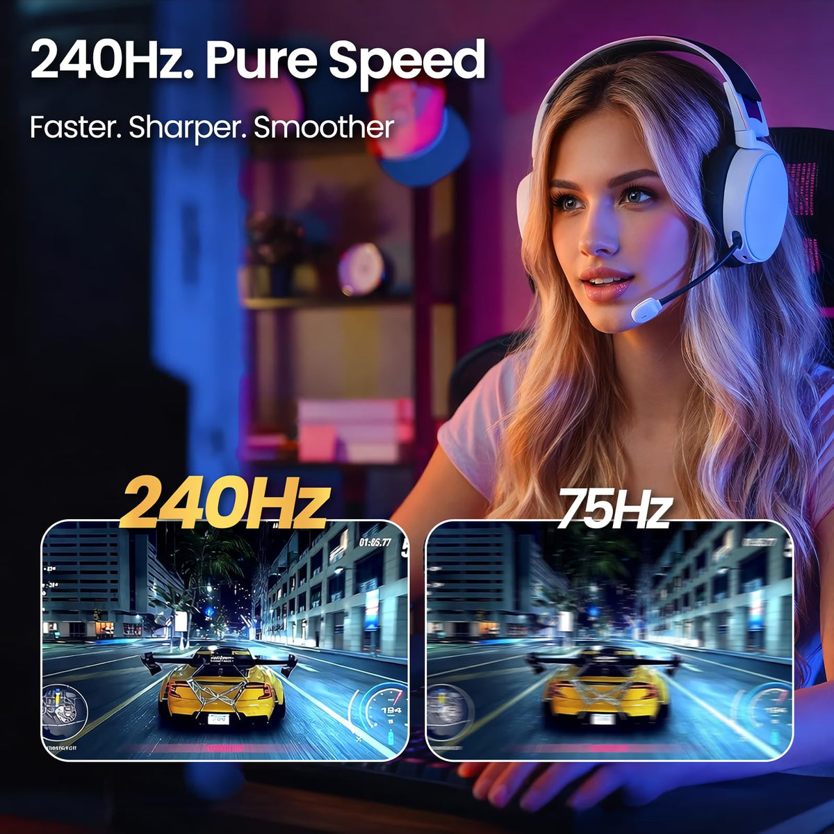 34" WQHD 240Hz Ultrawide Curved Gaming Monitor T772