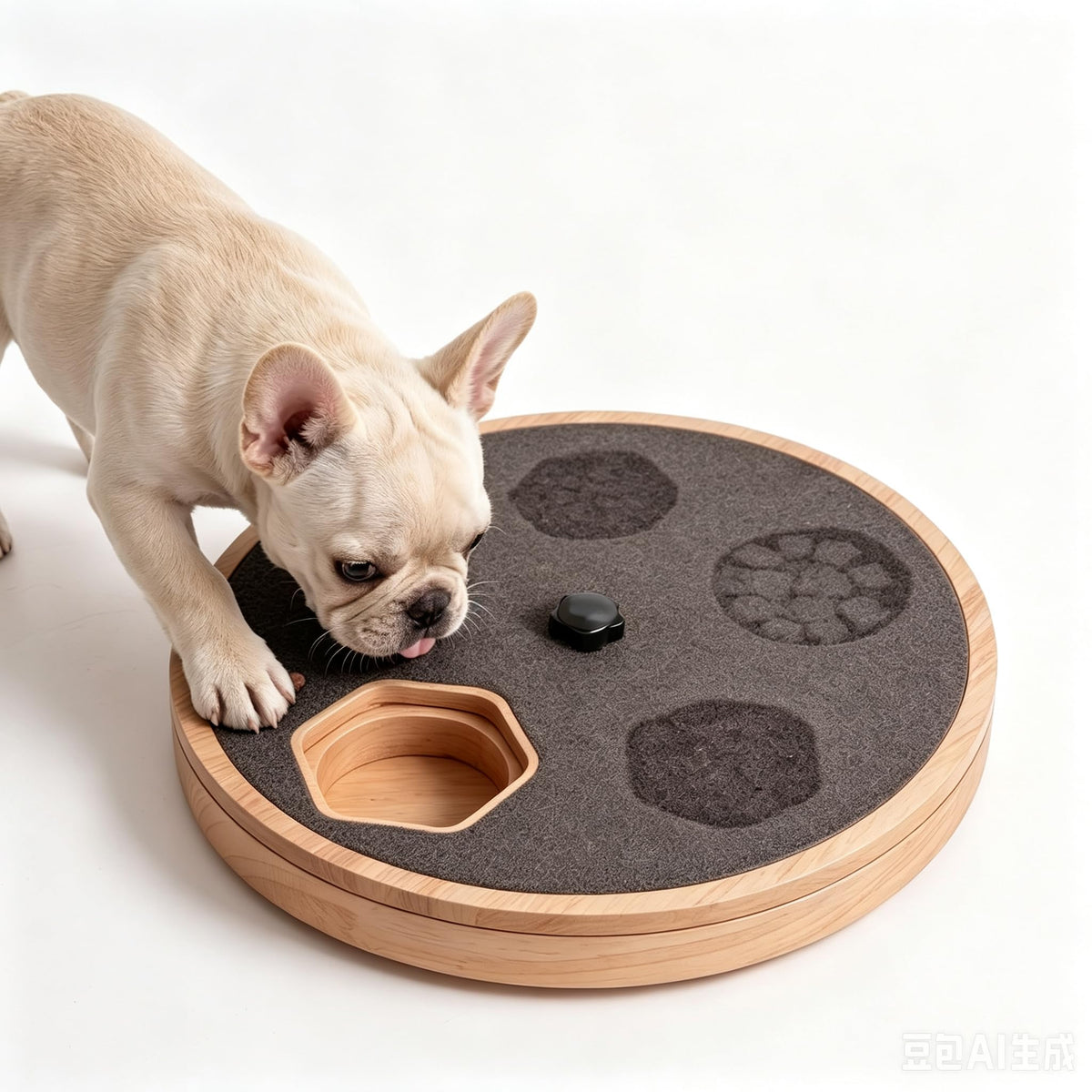 Rubberwood Adjustable Dog Nail Scratch Board with Treat Box V333