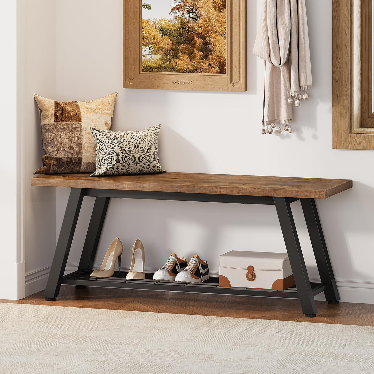 Storage Bench and Shoe Rack B2623
