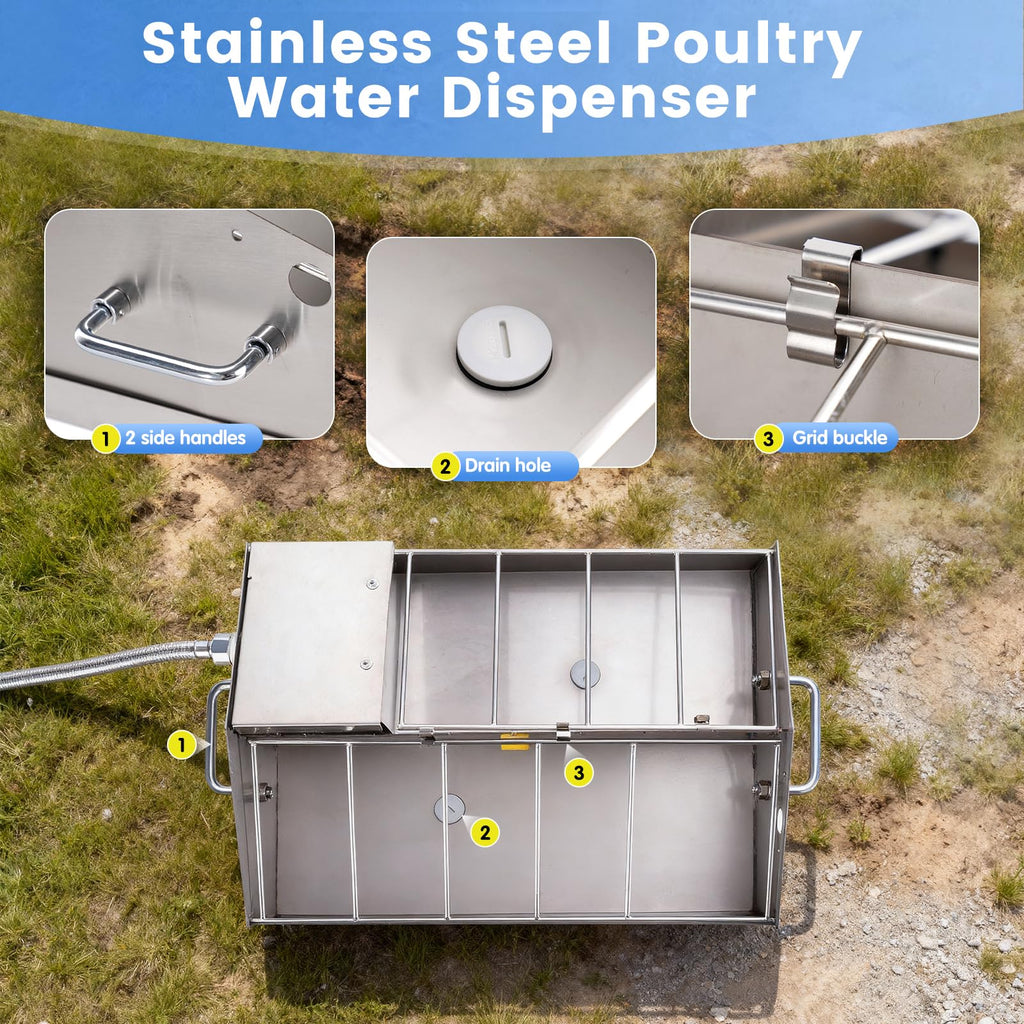 Automatic Chicken Waterer and Feeder Set Y823