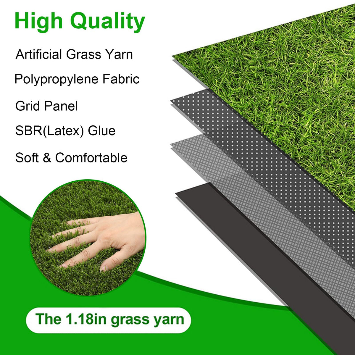 20x25 inches Artificial Grass Pad with Drainage Holes T93564