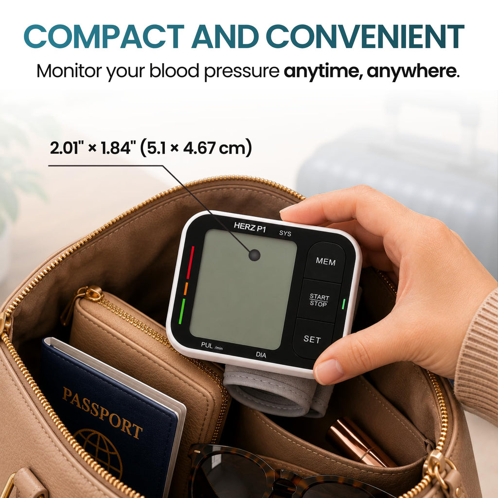 Wrist Blood Pressure Monitor with Large LCD Display and Adjustable Cuff Z55835
