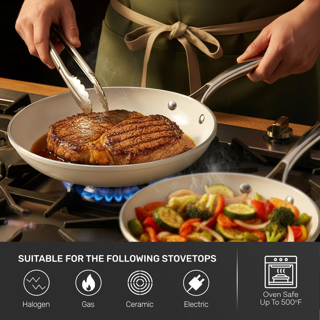 12 Pc Ceramic Cookware Set R48783