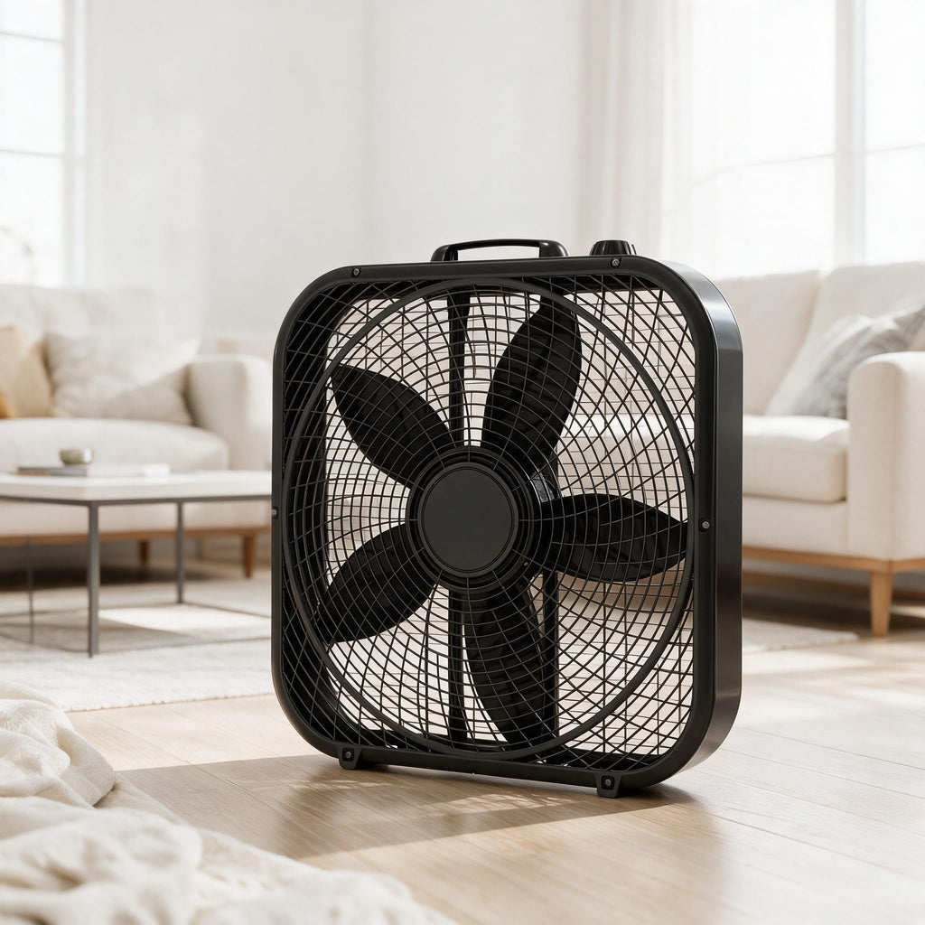 Black 3-Speed Box Fan K551