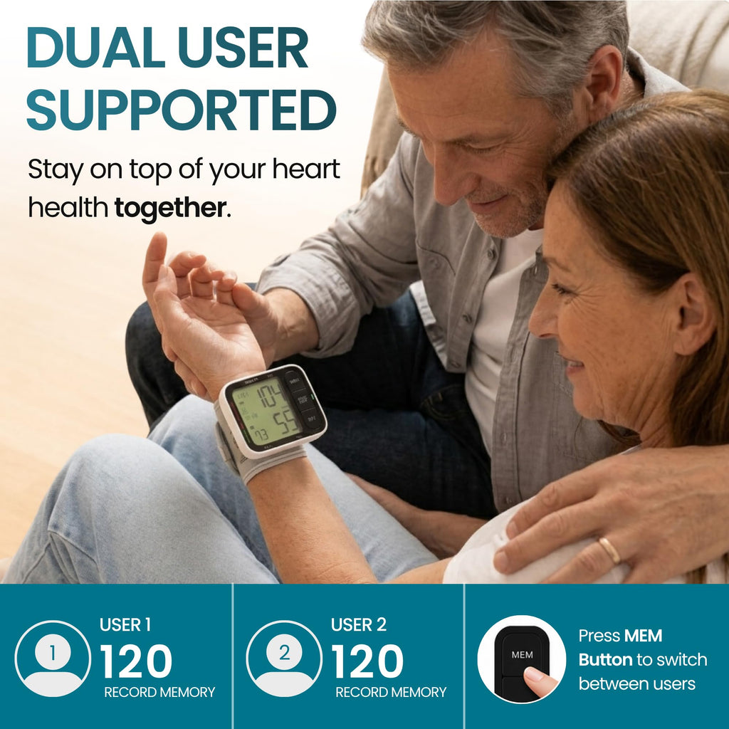 Wrist Blood Pressure Monitor with Large LCD Display and Adjustable Cuff Z55835