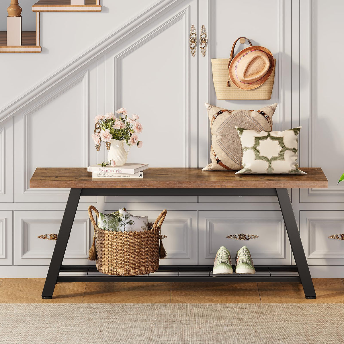 Storage Bench and Shoe Rack B2623