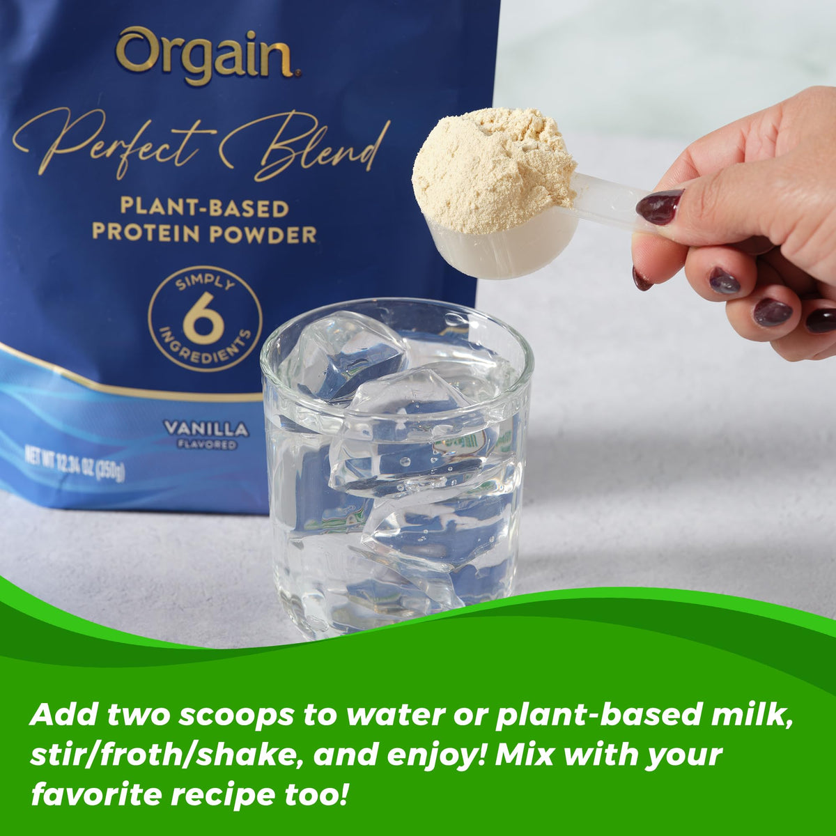 Organic Vegan Protein Powder, 20g Plant Protein, Vanilla Y9572
