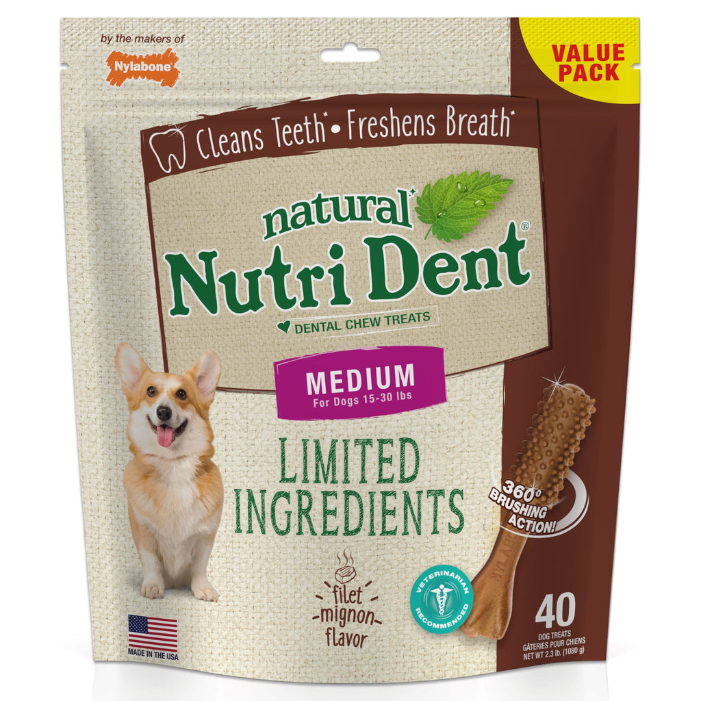 Filet Mignon Flavor Dog Dental Treats 40 Count U3484