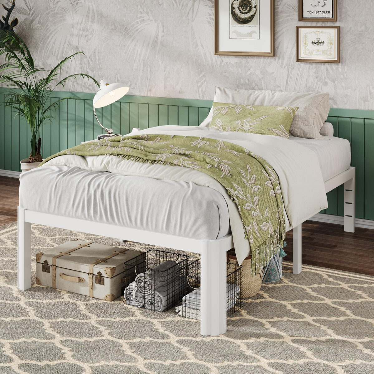 14" Twin Heavy Duty Metal Platform Bed Frame D344639